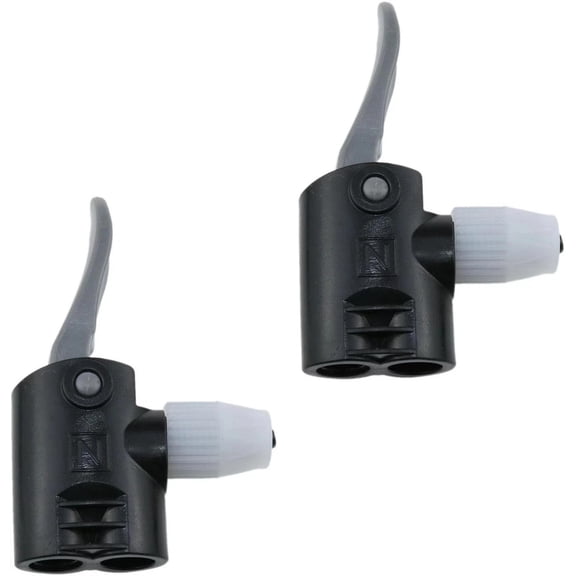 2PCS Dual Head Bike Pump Adapter Valve Presta Schrader Quick Nozzle Connector