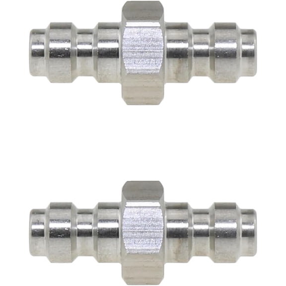 2PCS Dual Male Quick Disconnect Adapter Stainless Steel Double Male Quick-Disconnect Coupling Adapter for Air Fill Station Tool Fittings, Universal Fill Nipple