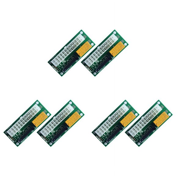2PCS Dual PSU Adapter ATX 24Pin to SATA Power Sync Card