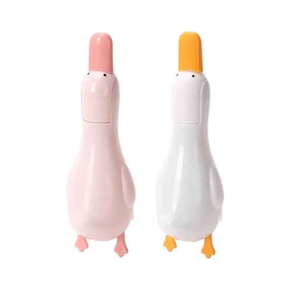 2PCS Duck-Shaped Drain Hair Remover Tool – ABS Bathroom Sink & Shower Drain Cleaner, Contactless Hair Catcher & Scraper, Easy Storage Design