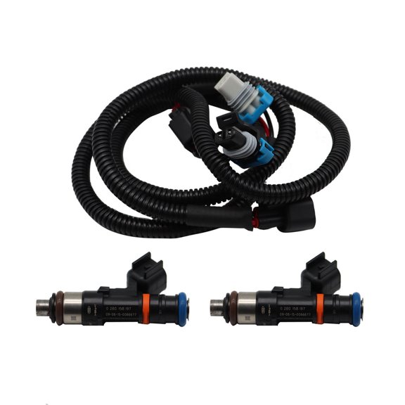 2PCS Durable Fuel Injectors with Harness for Polaris Ranger XP 800 Replacement for Enhanced Performance