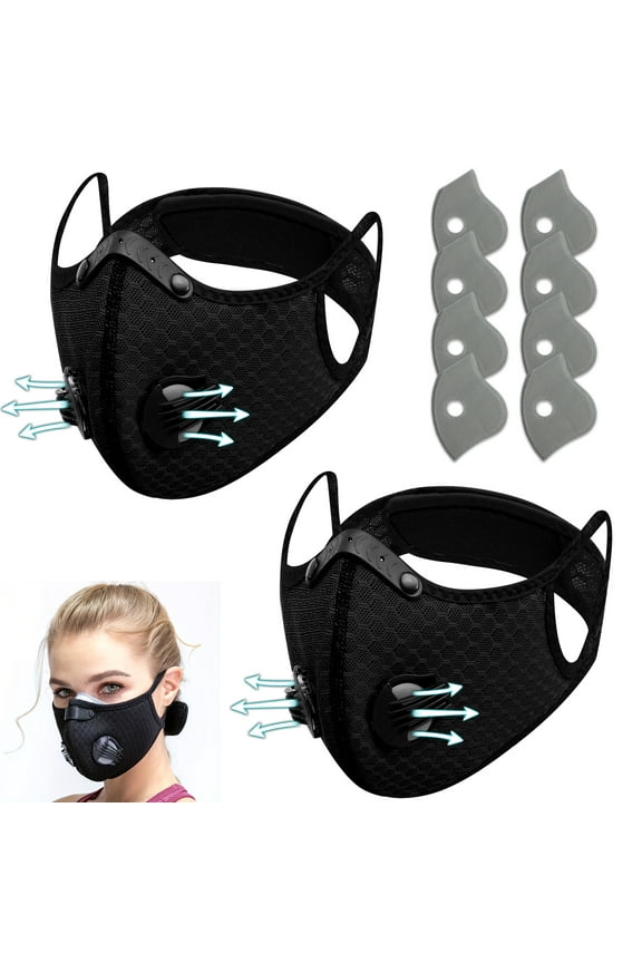 2PCS Dust Mask, Breathable Reusable Face Mask for Woodworking Construction Mowing Grinding