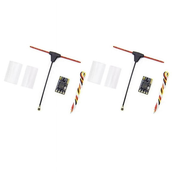 2PCS ELRS Receiver 2.4GHz NANO ExpressLRS Receiver CRSF with T-Type Antenna for RC FPV Traversing Drones Parts