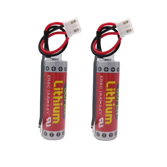 2PCS ER6C For MAXELL ER6C AA F2-40BL 3.6V 1800mAh Battery for Mitsubishi FX PLC
