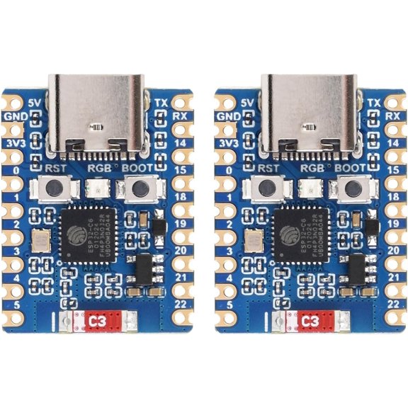 2PCS ESP32-C6 Mini Development Board, Based On ESP32-C6FH8, Dual Processors, 160MHz Running Frequency, 2.4GHz Wi-Fi 6 & BLE 5, ESP32 Development Board