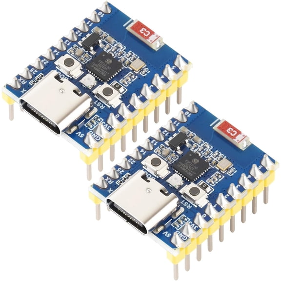 2PCS ESP32-H2 Mini Development Board with ESP32-H2FH4S, 96MHz Processor, 4MB Flash, Support BLE/Zigbee/Thread Wireless Communication, with Pre-soldered Headers