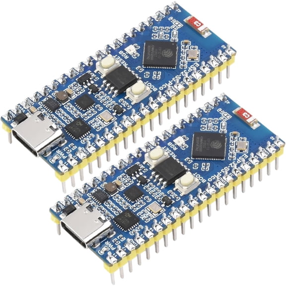 2PCS ESP32-S3 Microcontroller, 2.4 GHz Wi-Fi Development Board, Dual-Core Processor with Frequency Up to 240 MHz with pinheader