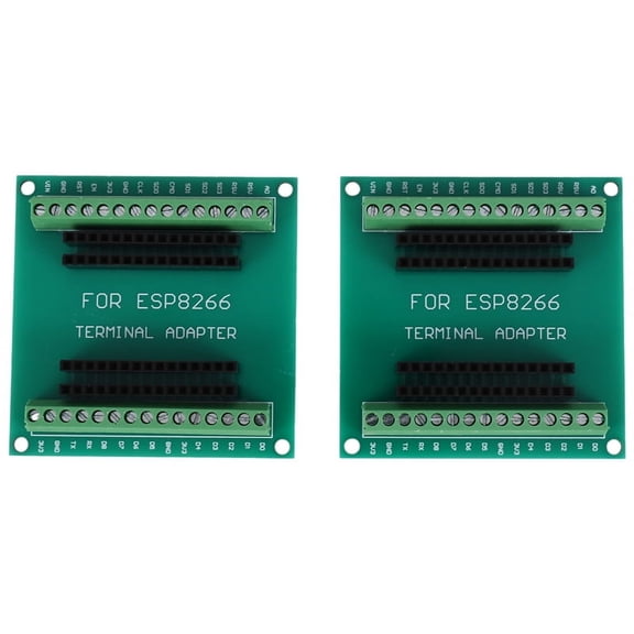 2PCS ESP8266 Breakout Board GPIO 1 Into 2 for ESP8266 ESP-12E NodeMCU Development Board,2 * ESP8266 Breakout Board,green