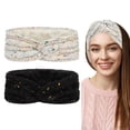 thumbnail image 1 of 2PCS Ear Warmers Headband for Women Hair Accessories Thick Chunky Crochet Knitted Winter Turban Headbands Winter Accessories for Women and Girls, 1 of 6