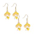 2PCS Earrings New Cartoon Cute Mushroom Various Action Expression