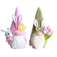 thumbnail image 1 of 2PCS Easter Bunny Gnome Handmade Faceless Plush Doll Tabletop Easter Holiday Decorations for Spring Party Home Decoration Gifts, 1 of 7