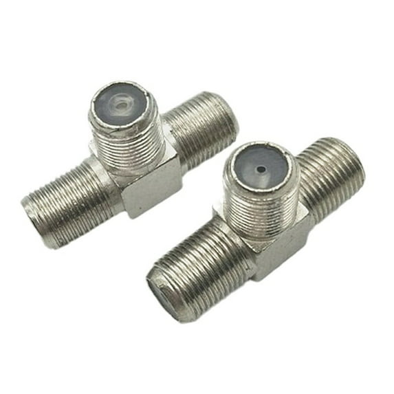 2PCS Efficient F Type Splitter Connectors For Enhances Device Connection