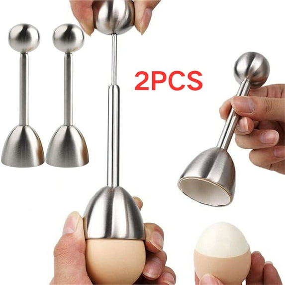 2PCS Egg Cracker Tool for Hard Boiled Eggs, Cooking Tools and Gadgets Egg Cracker, Small Kitchen Gadgets Egg Opener Tool, Egg Shell Opener Hard Boiled