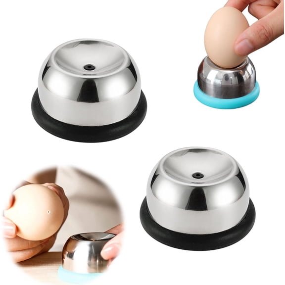 2PCS Egg Piercer for Raw Eggs, Stainless Steel Needle Egg Punch, Great Eggshell Peeler Tool to Get Good Hard Boiled Eggs, Anti-rust Easy Egg Peeler Kitchen Tools