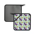 2PCS Eggplant avocado Pot Holders for Kitchen Heat Resistant Silicone