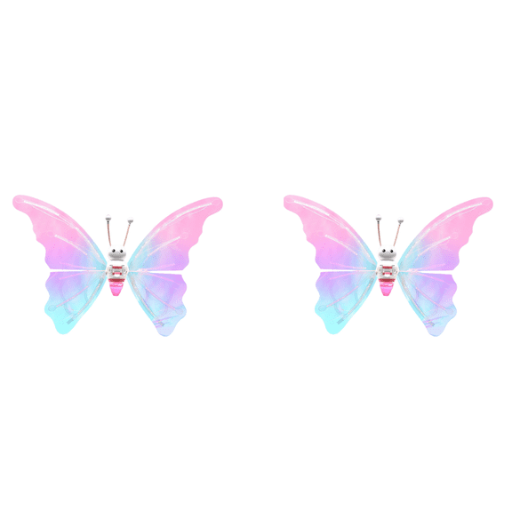 2PCS Electric Backpack Butterfly Bubble Machine, Battery Operated Bubble Blower for Garden
