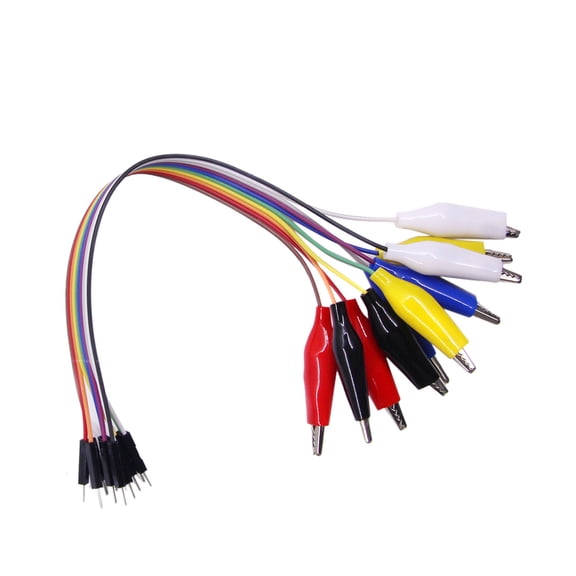 2PCS Electrical Connection Jumper Wire Featuring Alligators Clip and Pin Connectors for Secure Circuit Testing Projects