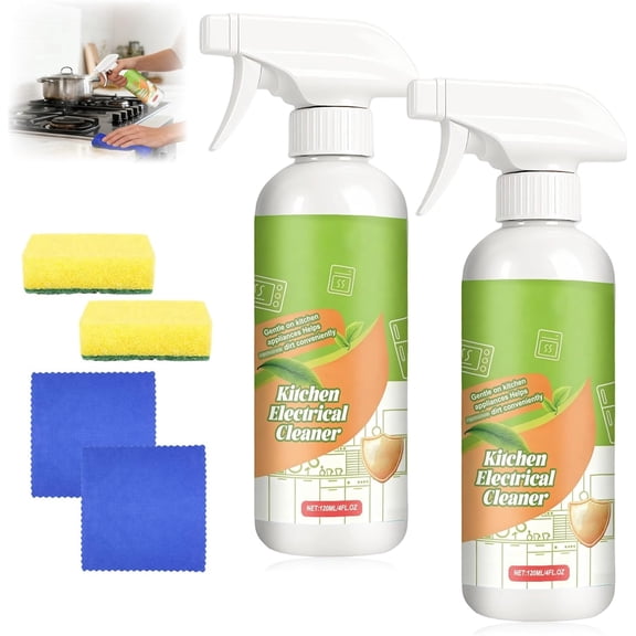 2PCS Electrolyzed Ion Kitchen Electrical Cleaner Spray- Electrolyzed Ion Kitchen Heavy Duty Cleaner Degreaser, Multi-purpose Household Cleaning, for Household, Oven, Stove, Range Hood