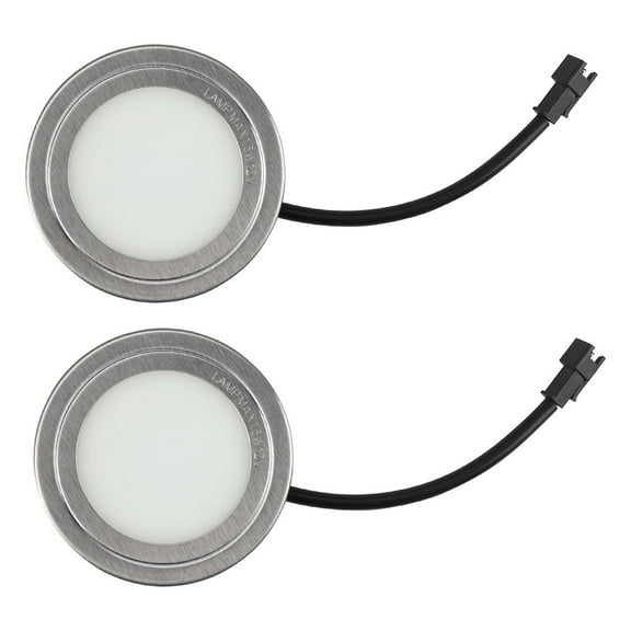 2PCS Embedded LED Range Hood Lights,DC12V 1.5W Stainless Steel Recessed Kitchen Hood Lighting