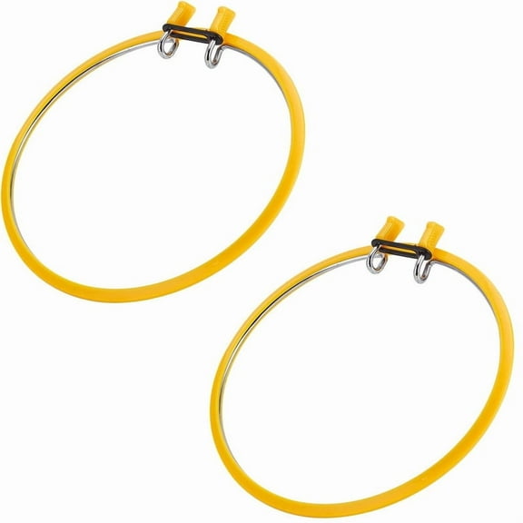2PCS Embroidery Hoops, Circle Hoops Adjustable Durable Stretch Spring Clip Cross Stitch Hoops, Round Embroidery Stitching Frame for Embroidery Needlecraft, Cross Stitch and Stitching Project
