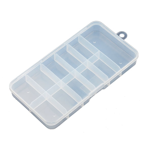 2PCS Empty Storage Box for False Nails, Plastic Display Case for Nail Gems, Rhinestones and Nail Art Supplies, Organizer for Nail Tips