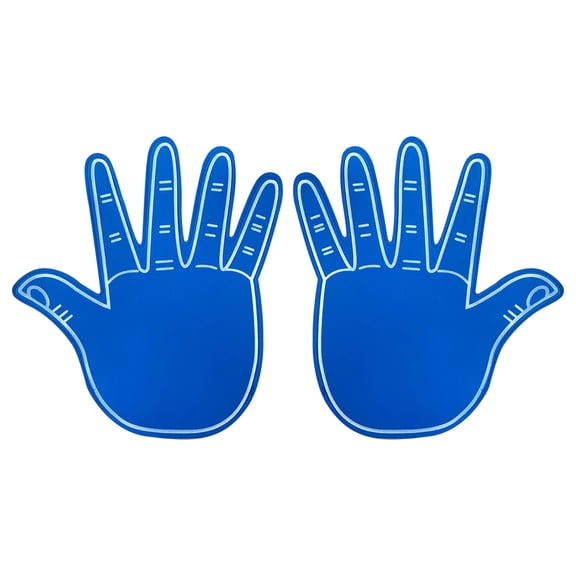 2PCS Enthusiastic Foam Hand Pair Double Sided Cheer Props for Baseball and Community Gatherings