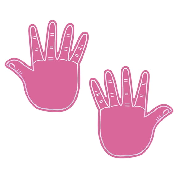 2PCS Enthusiastic Foam Hand Pair Double Sided Cheer Props for Baseball and Community Gatherings