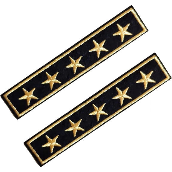 2PCS Epaulet US Flag Stars Shoulder Strap Emblem Iron On Patch Embroidered Sew On Patches for DIY Hat, Jacket, Arts Craft Clothes Patches