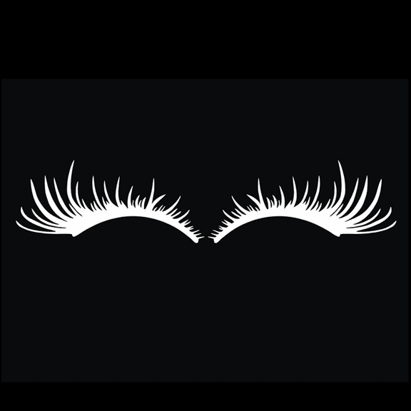 2PCS Eyelashes Car Sticker, Car Decal Stickers Auto Decals Reflective Headlight Scratches Mark Sticker Automotive Headlamps 3D Stripe Styling Stickers (Sold without manufacturer warranty)