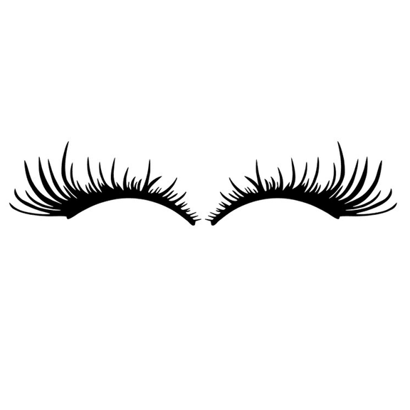2PCS Eyelashes Car Sticker, Car Decal Stickers Auto Decals Reflective Headlight Scratches Mark Sticker Automotive Headlamps 3D Stripe Styling Stickers (Sold without manufacturer warranty)