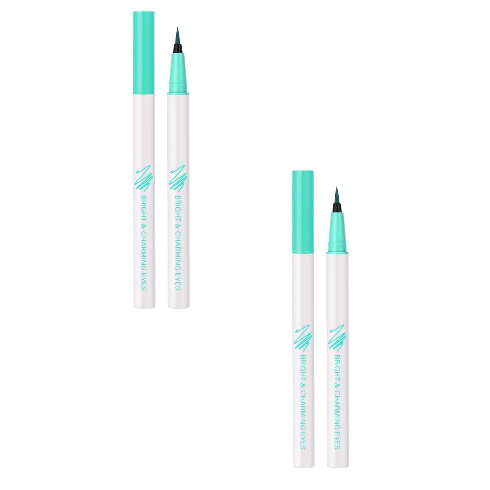 2PCS Eyeliner Glitter Liquid Eyeliner and Stain Shiny Makeup for