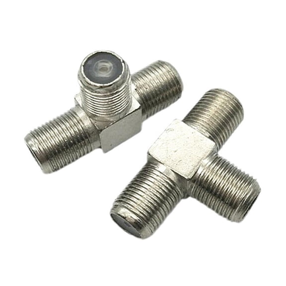 2PCS F Type T Connectors Zinc Alloy Plugs for Seamlessly Integration of Internet