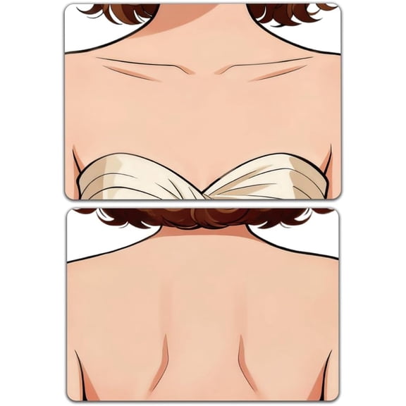 2PCS Face Painting Practice Boards Reusable Makeup Practice Board for Painter Beginner (Woman Collarbone and Back)