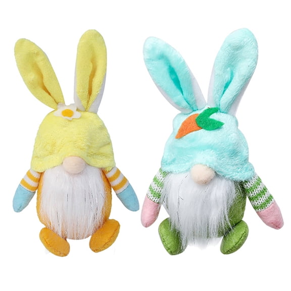 2PCS Faceless Gnome Dolls,Plush Toy Minimalist Easter Spring Home Decor Set, Soft Plush Toy Ornaments for Holiday Tabletop and Shelf Display(F)