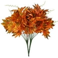 thumbnail image 1 of 2PCS Fall Leaves Stems Fake Fall Bushes Fake Silk Maple Leaves Branches Autumn Artificial Bushes Fall Floral Stems for Indoor Outdoor Table Centerpieces Christmas Thanksgiving Decor, 14.9in, 1 of 5