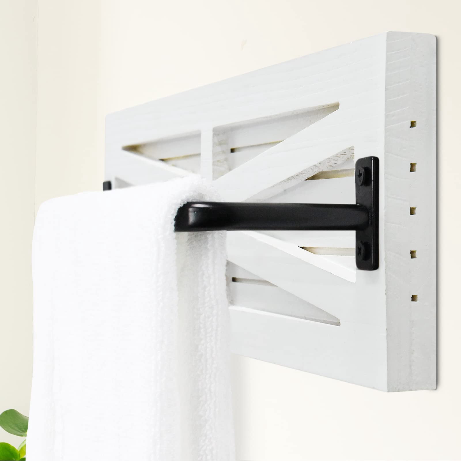 2PCS Farmhouse Towel Racks for Bathroom Wall Mounted, Rustic Towel Rack ...