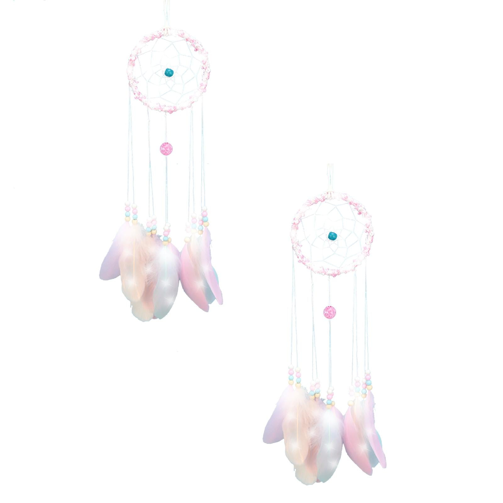 2PCS Farmhouse Wreath, Dream Pendant Wall Decor Crystal Stone Handmade