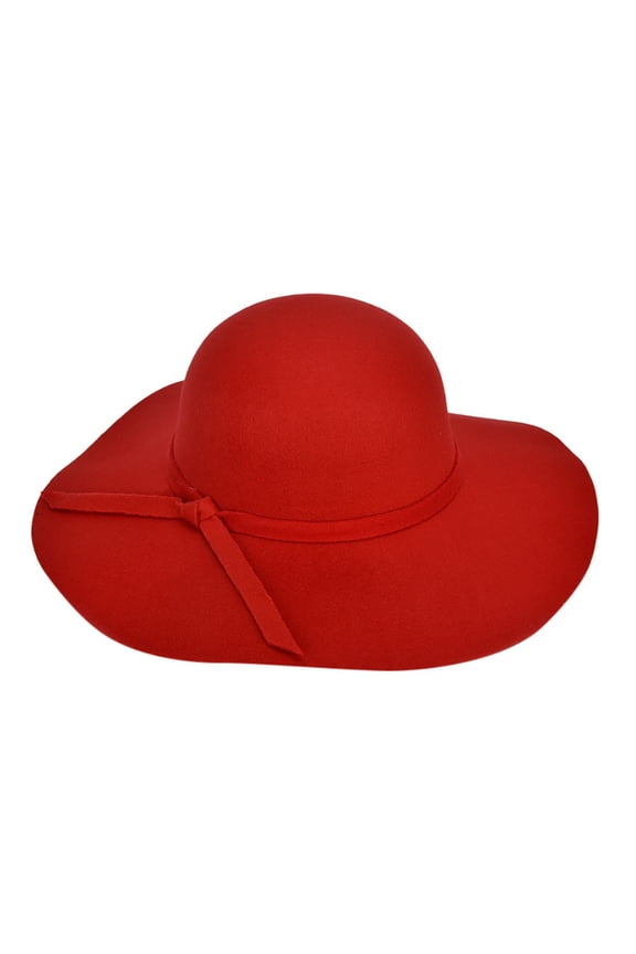 2PCS Fashion Women Ladies Floppy Wide Brim Wool Felt Bowler Beach Hat Sun Cap Summer
