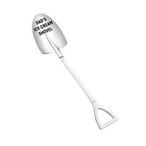 2PCS Fathers Day Dad Gifts from Daughter Son Wife,Fathers Day Birthday Christmas Gifts for Dad,Funny Ice Cream Spoon,Funny Engraved Stainless Steel Spoon Shovel.