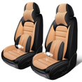 thumbnail image 1 of 2PCS Faux Leather Full Coverage Car Seat Protectors Fit for Chevy 99% Car Models,(Luxury) Waterproof Automotive Seat Cover for Cars(Black/Orange), 1 of 6