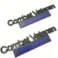 thumbnail image 1 of 2PCS Female Veteran Edition Car Emblems Metal Special Decal 3D Letters Bumper Badge Truck Stickers, Warrior Soldier 3D Sticker, Car Accessories for Vehicle, SUV, Door Decoration (Sliver/Black), 1 of 6