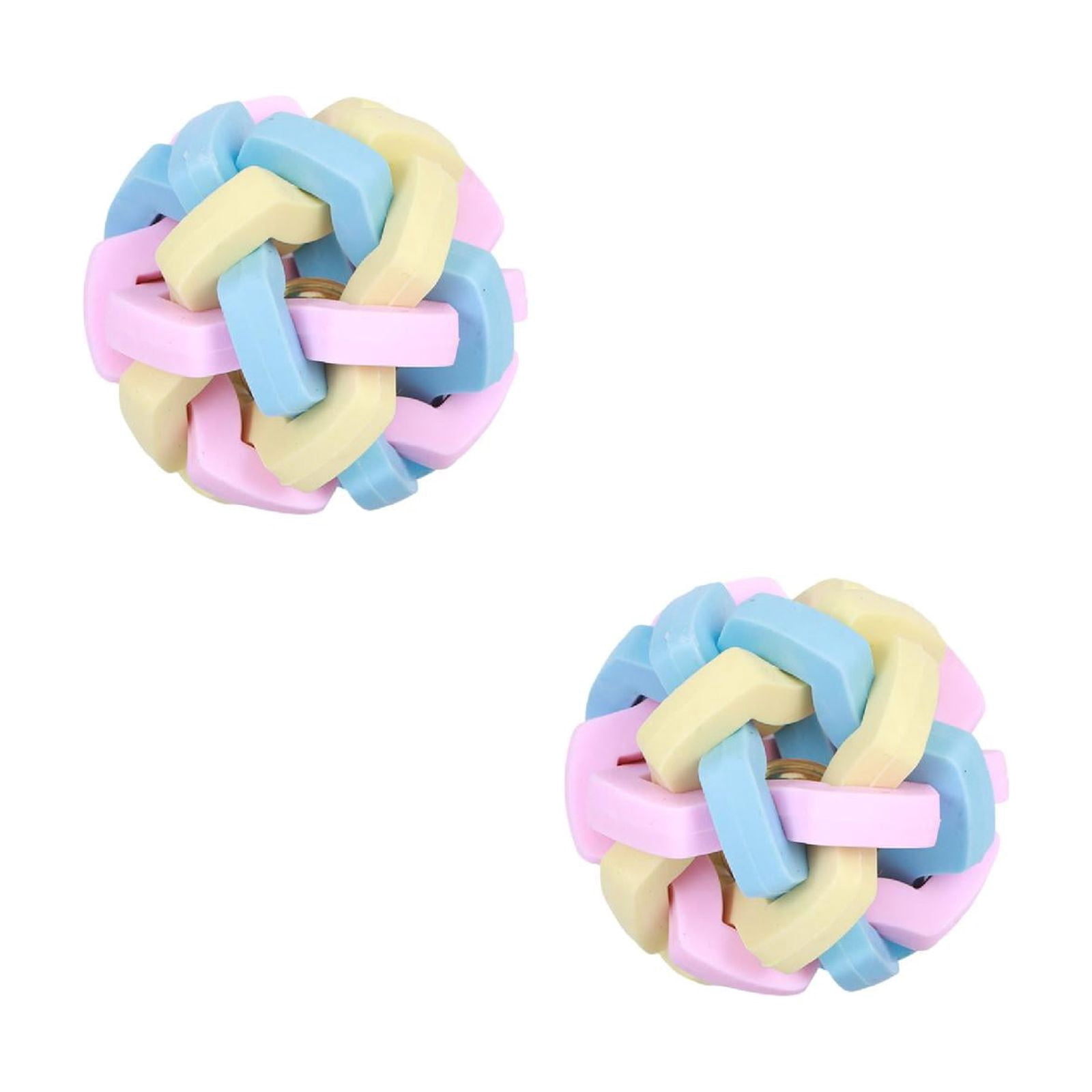 2PCS Ferret Toy Set Rubber Scratch Chew Toy Built In Soft Colored ...
