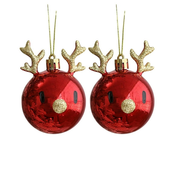 2PCS Festival Chrismas Tree Pendant Hanging Ornament Garden Party Decor Christmas Decoration Ball Party