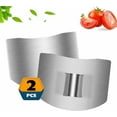 thumbnail image 1 of Stainless Steel Finger Guard, Kitchen Finger Protector, 2 Pcs of Knife Guard, For Dicing and Slicing in Kitchens, 1 of 7