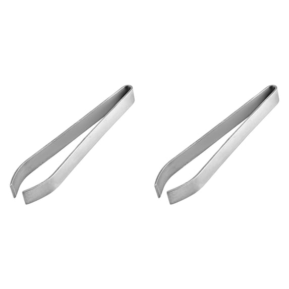 2PCS-Fish Bone Tweezers, Stainless Steel Flat and Slant Tweezers Pliers Remover Tool