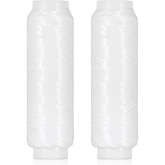 2PCS Fishing Bait Elastic Thread, 0.2mm 820 FT Per Invisible Magic Thread for Fishing Fishing Bait String Spool No Knots Required Bait Keeper Stretchy Clear String for Salmon Sturgeon Catf