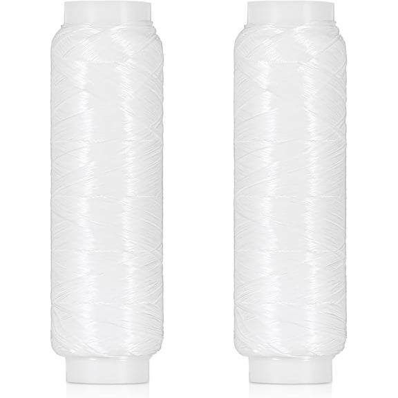 2PCS Fishing Bait Elastic Thread, 0.2mm 820 FT Per Spool Invisible Magic Fishing Line Fishing Bait String No Knots Required Bait Keeper Stretchy Clear String for Salmon Sturgeon Catfish