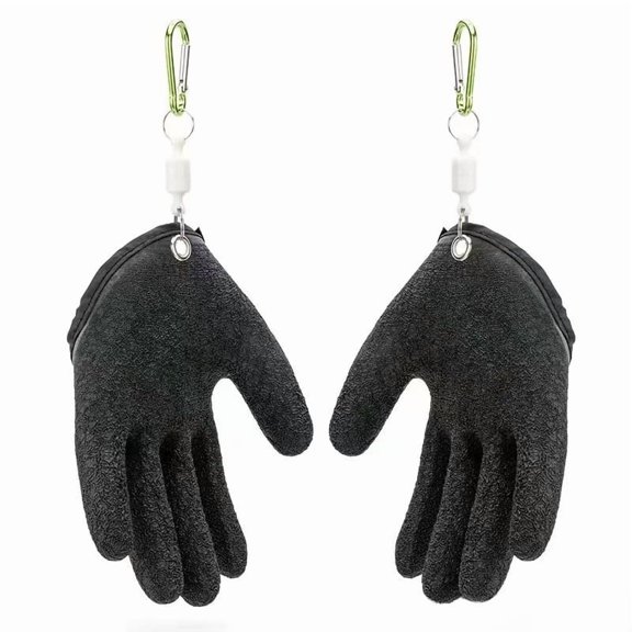 2PCS Fishing Gloves Full Finger Anti Slip Cut Catch Fish Carp Protect Hand from Puncture Scrapes ,Multipurpose Use
