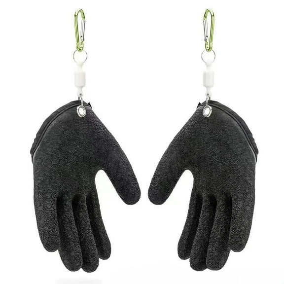 2PCS Fishing Gloves Full Finger Anti Slip Cut Catch Fish Carp Protect Hand from Puncture Scrapes