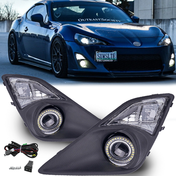 2PCS Fit 2012-2016 Toyota GT86 Scion FR-S LED Fog Lights Lamps w/Wiring Set